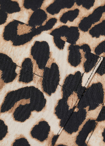 Світло-бежева кежуал сукня оверсайз H&M леопардовий
