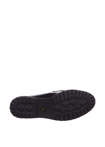 Черные туфли на низком каблуке Леопард
