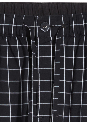 Черные домашние демисезонные прямые брюки H&M