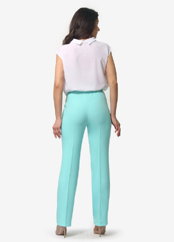 Светло-бирюзовые кэжуал демисезонные прямые брюки Alika Kruss