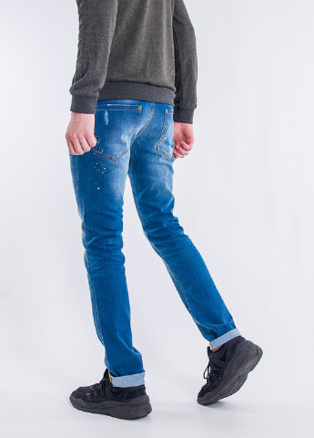 Синие демисезонные слим джинсы RePlic