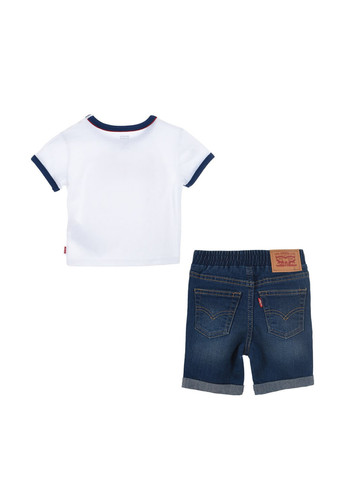 Белый летний комплект (футболка, шорты) Levi's