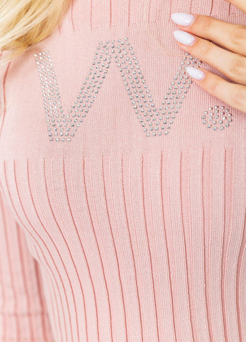 Пудрова кежуал сукня сукня-водолазка Ager однотонна