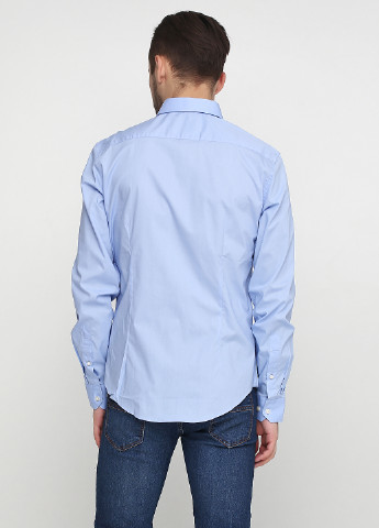 Голубой кэжуал рубашка однотонная Matinique с длинным рукавом