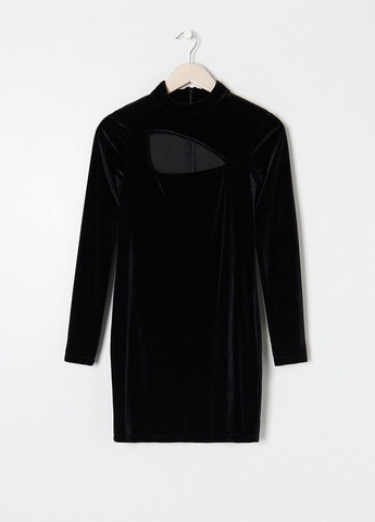 Черное кэжуал, вечернее платье силуэтная Sinsay однотонное