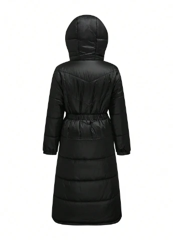 Черная зимняя куртка SHEIN