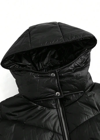 Черная зимняя куртка SHEIN