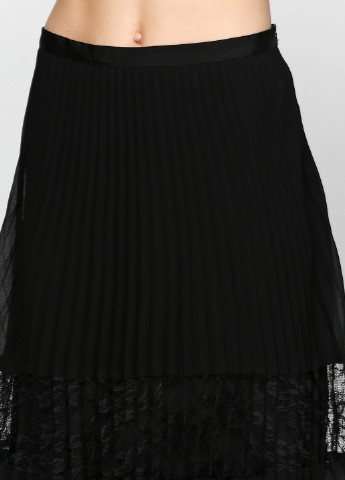 Черная кэжуал однотонная юбка Vila миди