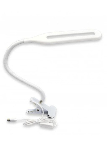 Настільна лампа світлодіодна гнучка LED BL-02 USB на прищіпці Білий (10434/2L) XO (250444275)