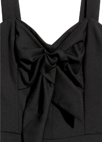 Комбинезон H&M однотонный чёрный кэжуал