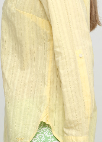 Желтая кэжуал рубашка в полоску Talbots