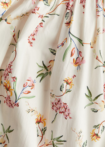 Кремова кежуал сукня H&M з квітковим принтом