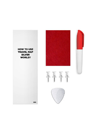 Скретч карта cвіту "Travel Map Silver World" (тубус) 1DEA.me (254288754)