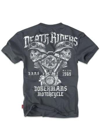 Сіра футболка dobermans death rider ts117sl Dobermans Aggressive
