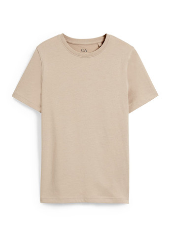 Бежевая летняя футболка C&A