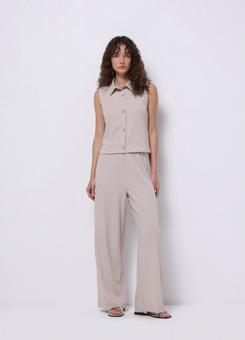 Бежевая кэжуал рубашка однотонная Colin's