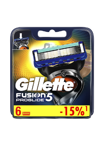 Сменные кассеты для бритвы Fusion5 Proglide, (6 шт.) Gillette (113078370)