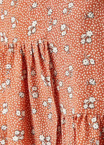 Оранжевая кэжуал цветочной расцветки юбка KOTON