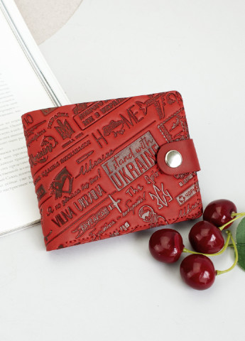 Подарунковий жіночий набір №70 "Ukraine" (червоний) у коробці: портмоне + обкладинка на паспорт + права + ключниця HandyCover (253595750)