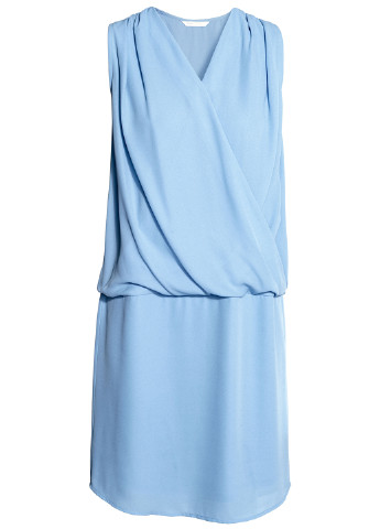 Голубое кэжуал платье для кормящих H&M однотонное