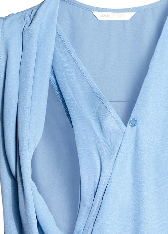 Голубое кэжуал платье для кормящих H&M однотонное