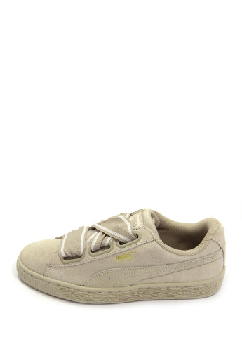 Бежеві жіночі кеди suede heart satin ii Puma
