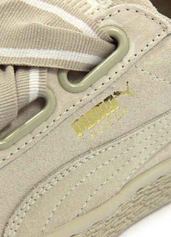 Бежеві жіночі кеди suede heart satin ii Puma