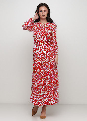 Красное кэжуал платье а-силуэт MCG Collection