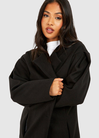 Чорне демісезонне Пальто однобортне Boohoo