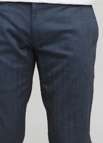 Серо-синие кэжуал демисезонные прямые брюки El Ganso
