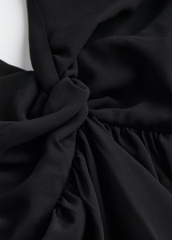 Чорна демісезонна блуза з баскою H&M