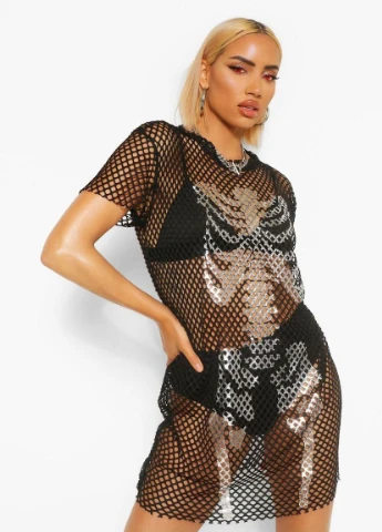 Черное кэжуал платье Boohoo однотонное