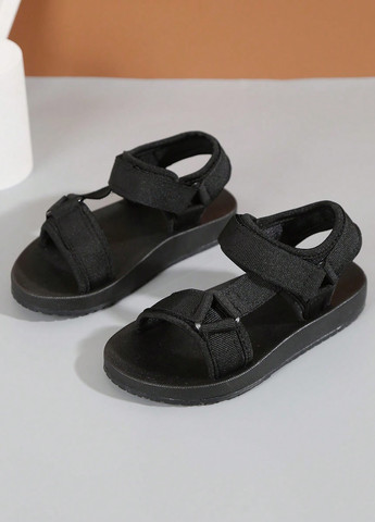 Черные кэжуал сандалии SHEIN на липучке