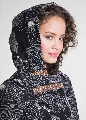 Чорне демісезонне Пальто однобортне Desigual