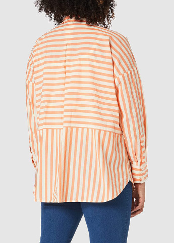 Оранжевая кэжуал рубашка в полоску Tom Tailor