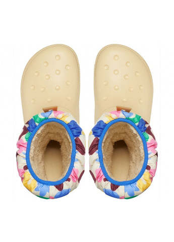 Бежевые резиновые сапоги Crocs