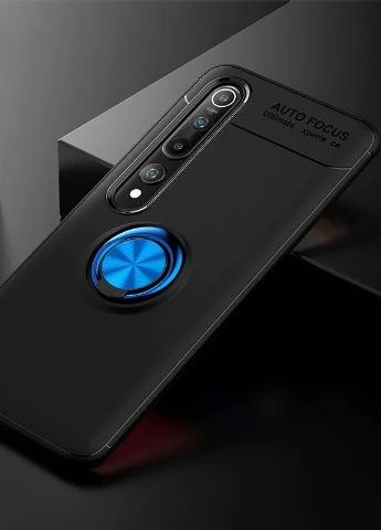 TPU чохол ColorRing під магнітний тримач (opp) для Xiaomi Mi 10 / Mi 10 Pro Чорний / Синій (is_00000035400_4) Deen (237834943)