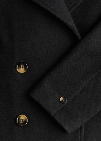 Чорне демісезонне Пальто бушлат H&M