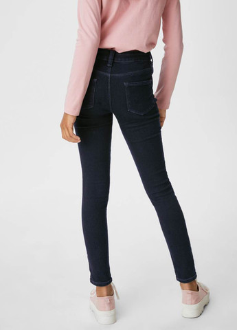 Темно-синие демисезонные зауженные джинсы C&A