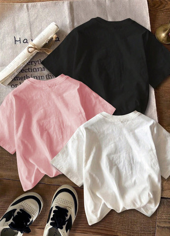 Комбинированная демисезонная футболка (3 шт.) SHEIN