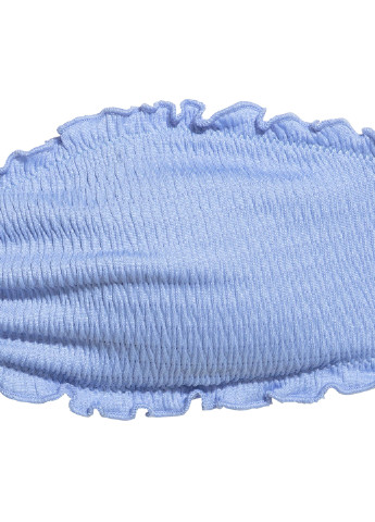 Купальный лиф H&M бандо однотонный голубой пляжный полиамид, трикотаж