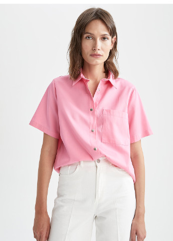 Розовая кэжуал рубашка DeFacto