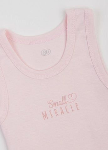 Рожевий демісезонний комплект (майка, трусики) Фламинго