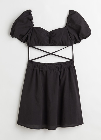 Черное кэжуал платье H&M однотонное