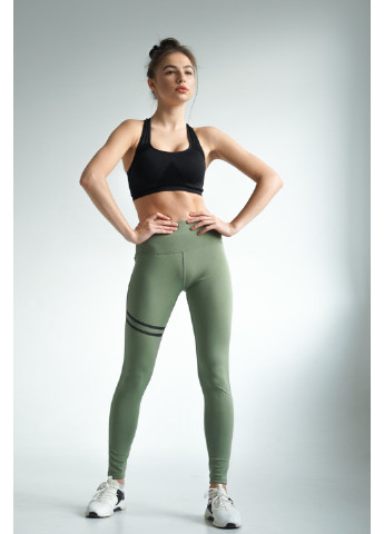 Зеленые демисезонные cпортивные лосины khaki idol Aktasport