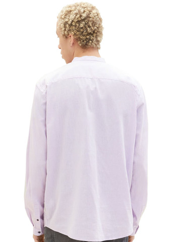 Сиреневая кэжуал рубашка однотонная Tom Tailor