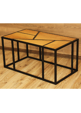 Столик кавовий стіл журнальний підставка із металу і дерева 90х50х45 см (65108-Нов) Francesco Marconi (251226424)