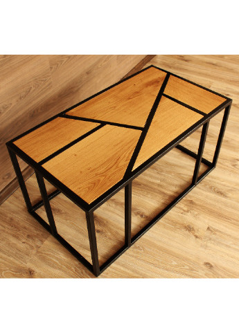 Столик кавовий стіл журнальний підставка із металу і дерева 90х50х45 см (65108-Нов) Francesco Marconi (251226424)