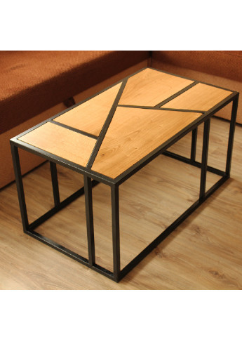 Столик кофейный стол журнальный подставка из металла и дерева 90х50х45 см (65108-Нов) Francesco Marconi (251226424)