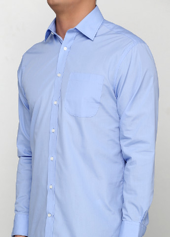 Голубой кэжуал рубашка однотонная Marks & Spencer